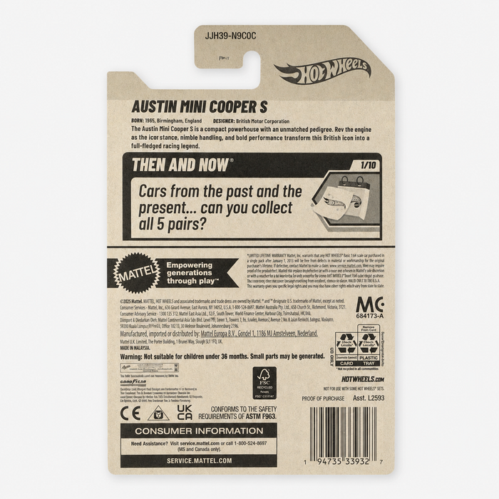 Hot Wheels Austin Mini Cooper S | Then and Now Series 1/10 - for just $2.49! 