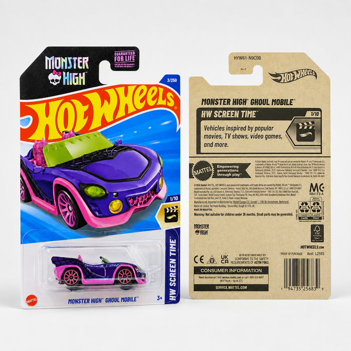 Hot Wheels Monster High Ghoul Mobile | Screen Time Series 1/10 - for just $2.49! 