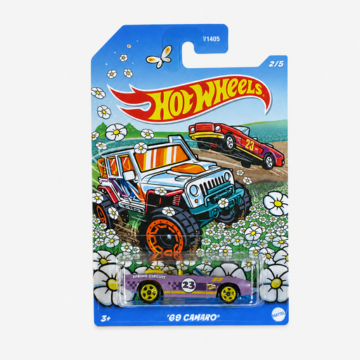 Hot Wheels ’69 Camaro Spring Circuit 2/5 Purple Die-Cast Car V1405 - for just $2.49! 