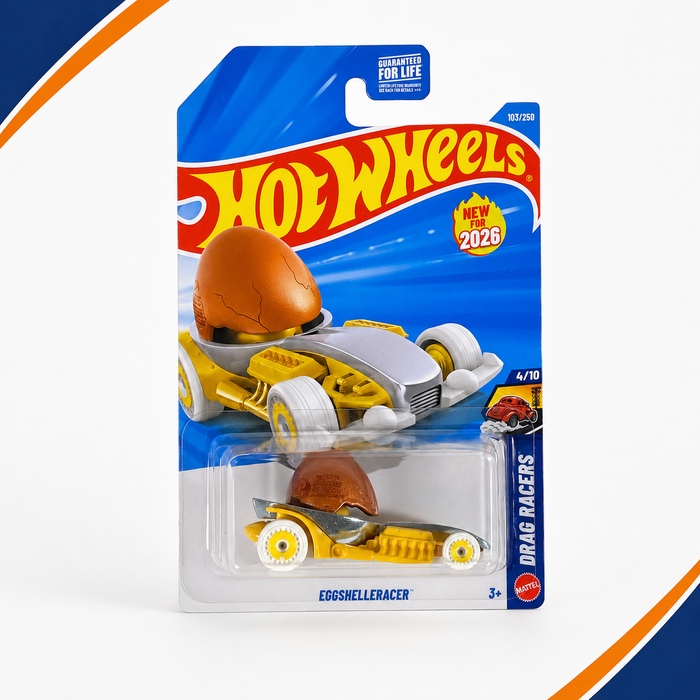 Hot Wheels EggShelleRacer | Drag Racers Series 4/10 - for just $2.49! 