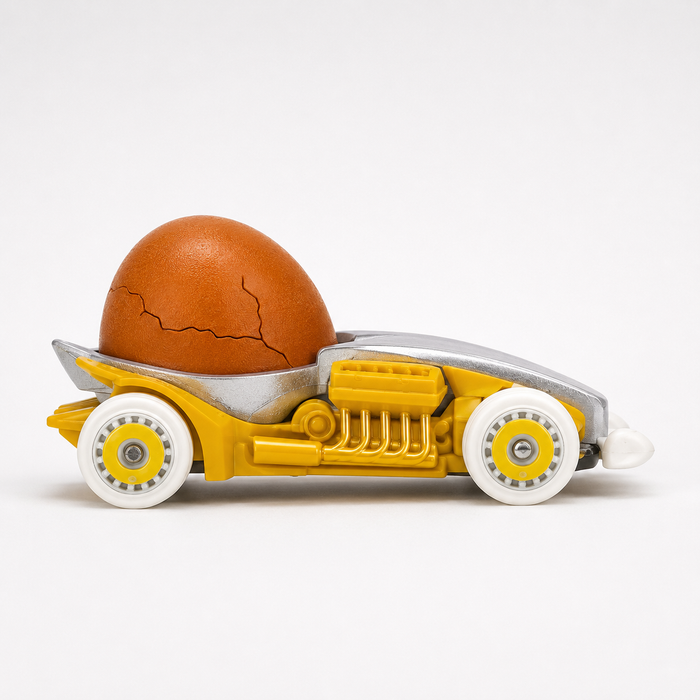 Hot Wheels EggShelleRacer | Drag Racers Series 4/10 - for just $2.49! 