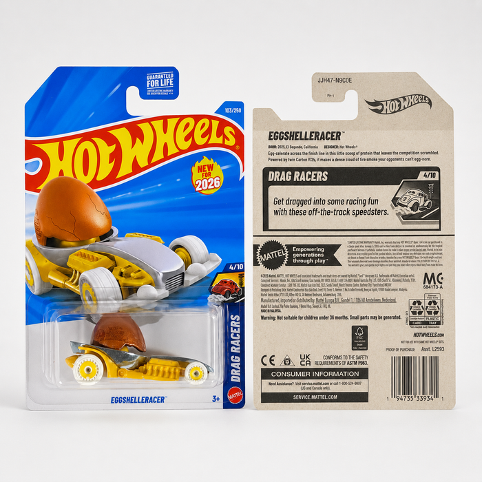 Hot Wheels EggShelleRacer | Drag Racers Series 4/10 - for just $2.49! 