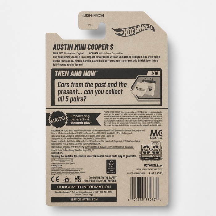 Hot Wheels Austin Mini Cooper S | Then and Now Series 1/10 - for just $2.49! 