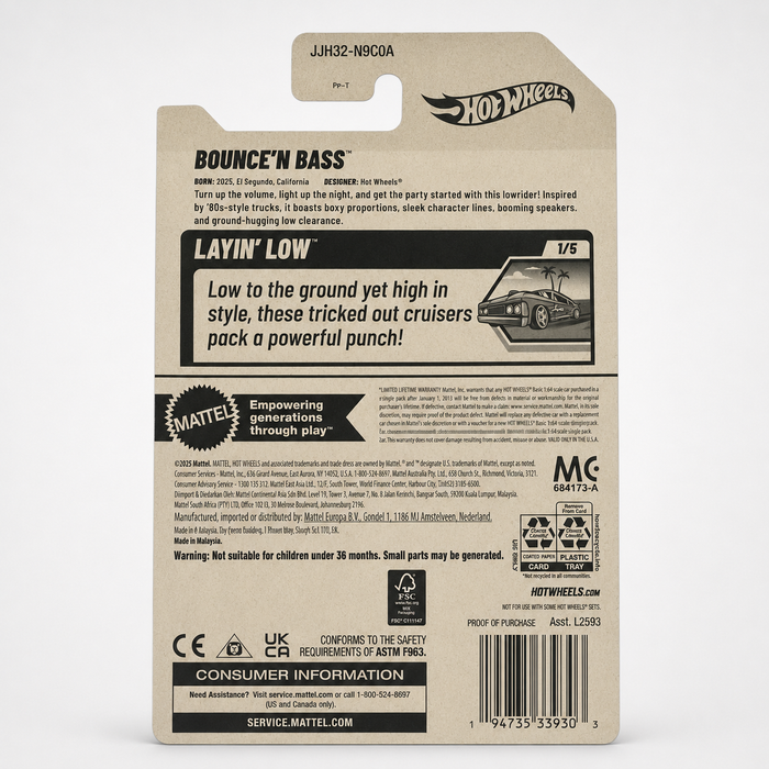 Hot Wheels Bounce'n Bass | Layin' Low Series 1/5 - for just $2.49! 
