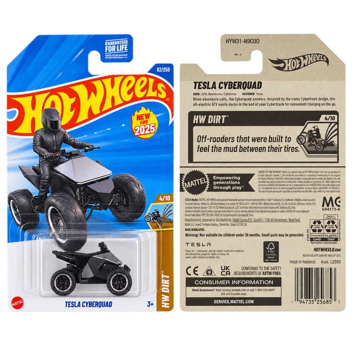 Hot Wheels Tesla Cyberquad | Dirt Series 4/10 - for just $2.49! 