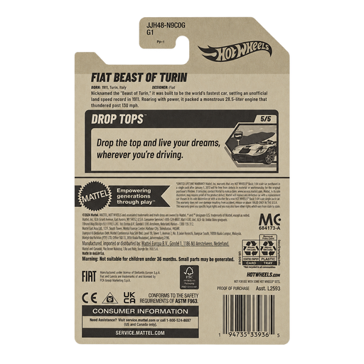 Hot Wheels Fiat Beast of Turin | Drop Tops Series 5/5 - for just $2.59! 