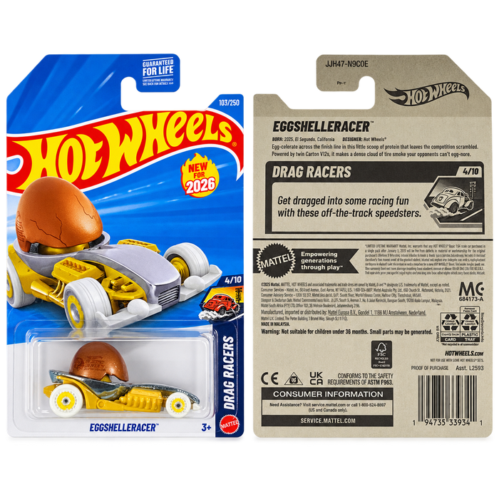 Hot Wheels EggShelleRacer | Drag Racers Series 4/10 - for just $2.49! 