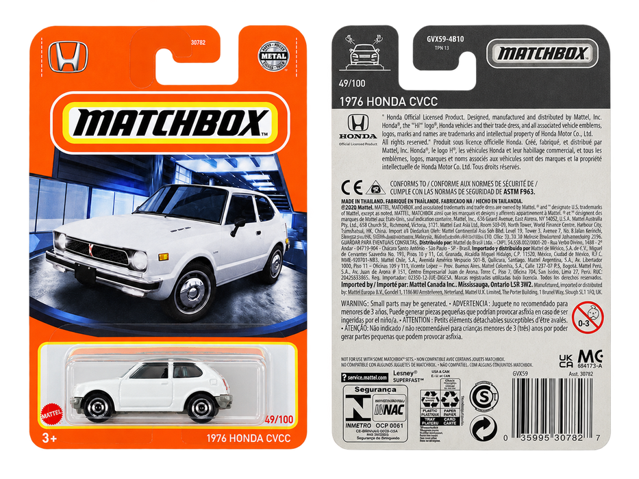 Matchbox 1976 Honda CVCC | Matchbox Series 49/100 - for just $2.39! 