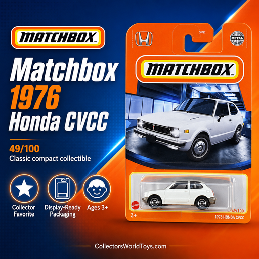 Matchbox 1976 Honda CVCC White 49/100 Die-Cast Collectible Car - for just $1.99! 