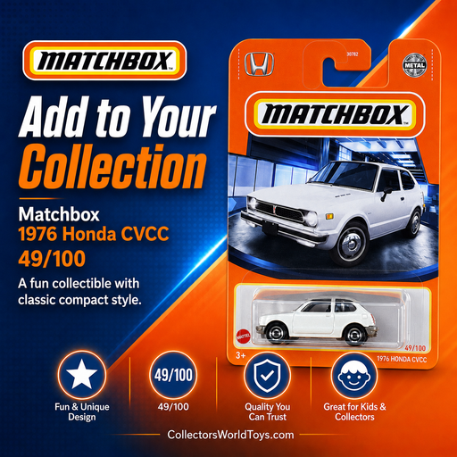 Matchbox 1976 Honda CVCC White 49/100 Die-Cast Collectible Car - for just $1.99! 