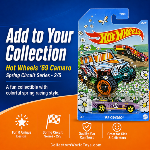 Hot Wheels ’69 Camaro Spring Circuit 2/5 Purple Die-Cast Car V1405 - for just $1.99! 