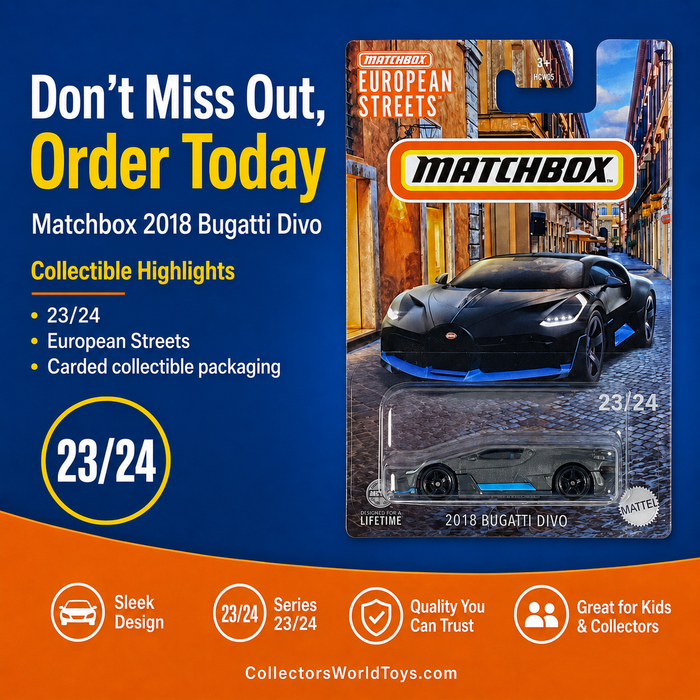 Matchbox 2018 Bugatti Divo European Streets 23/24 Die-Cast Car - for just $3.99! 