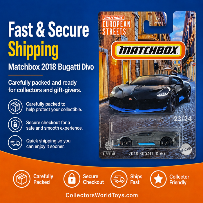 Matchbox 2018 Bugatti Divo European Streets 23/24 Die-Cast Car - for just $3.99! 