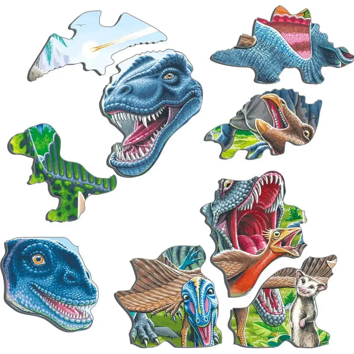 Cheerful Dinosaurs Selfie 43 Piece Tray Jigsaw Puzzle Larsen - for just $11.99! 