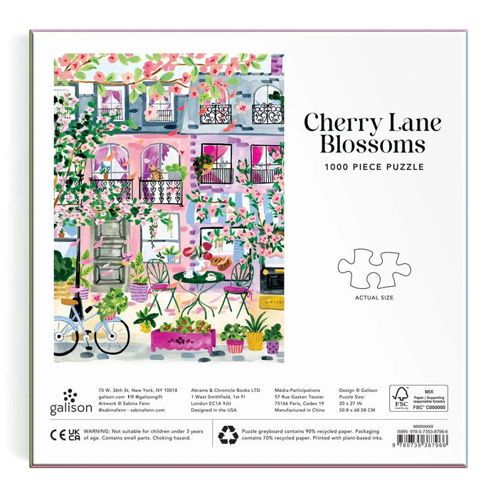 Cherry Lane Blossoms 1000 Piece Jigsaw Puzzle Galison - for just $19.99! 