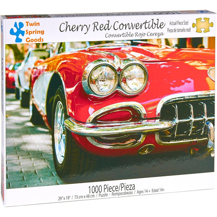 Cherry Red Convertible 1000 Piece Jigsaw Puzzle Twin Spring - for just $19.99! 