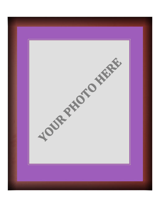 Frame Kit - Cherry Wood Frame | Purple Matting | Purple Trim - for just $45! 