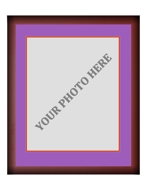 Frame Kit - Cherry Wood Frame | Purple Matting | Red Trim - for just $45! 