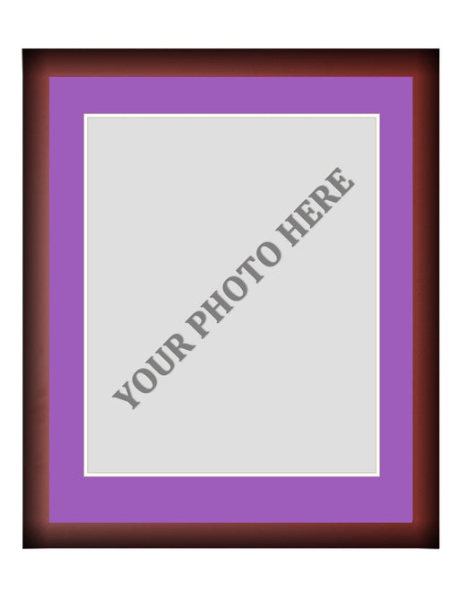 Frame Kit - Cherry Wood Frame | Purple Matting | White Trim - for just $45! 