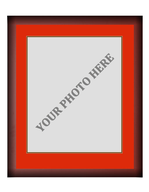 Frame Kit - Cherry Wood Frame | Red Matting | Brown Trim - for just $45! 