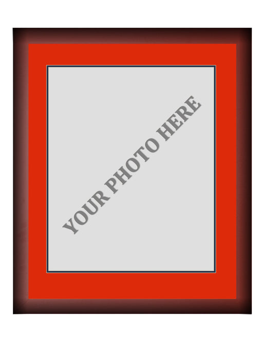 Frame Kit - Cherry Wood Frame | Red Matting | Dark Blue Trim - for just $45! 