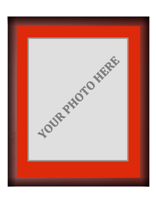 Frame Kit - Cherry Wood Frame | Red Matting | Gray Trim - for just $45! 