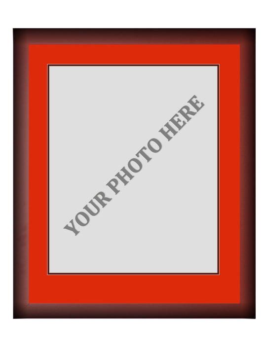 Frame Kit - Cherry Wood Frame | Red Matting | Maroon Trim - for just $45! 