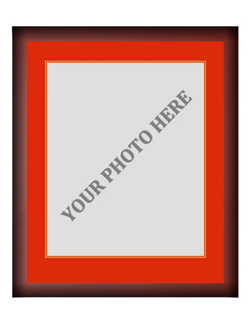 Frame Kit - Cherry Wood Frame | Red Matting | Orange Trim - for just $45! 