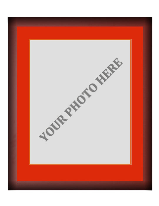 Frame Kit - Cherry Wood Frame | Red Matting | Orange Trim - for just $45! 