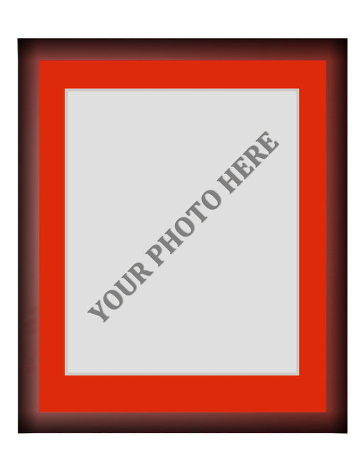 Frame Kit - Cherry Wood Frame | Red Matting | Silver Trim - for just $45! 