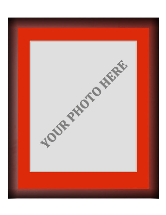 Frame Kit - Cherry Wood Frame | Red Matting | Silver Trim - for just $45! 