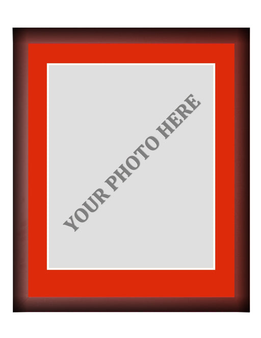 Frame Kit - Cherry Wood Frame | Red Matting | White Trim - for just $45! 