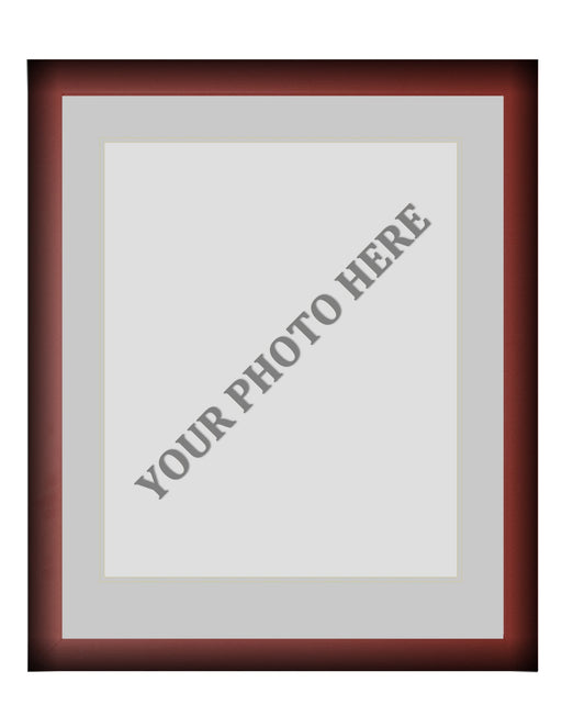Frame Kit - Cherry Wood Frame | Silver Matting | Silver Trim - for just $45! 
