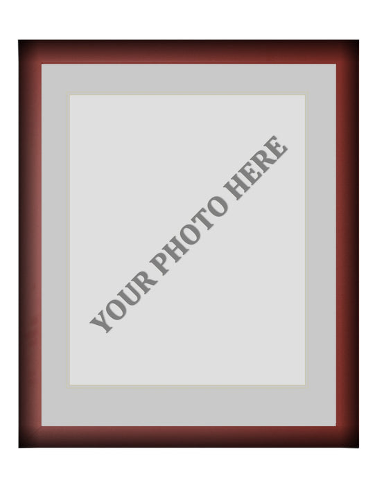 Frame Kit - Cherry Wood Frame | Silver Matting | Silver Trim - for just $45! 