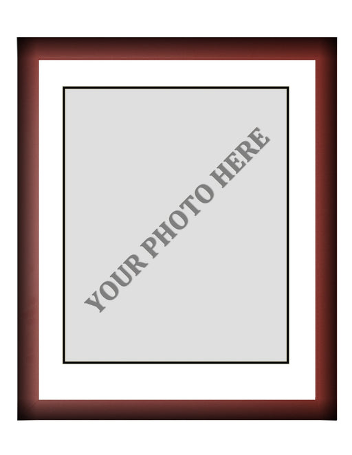 Frame Kit - Cherry Wood Frame | White Matting | Black Trim - for just $45! 