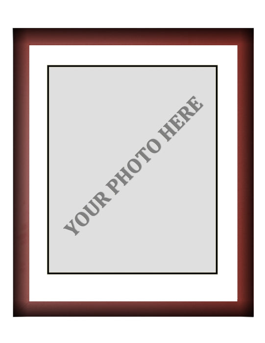 Frame Kit - Cherry Wood Frame | White Matting | Black Trim - for just $45! 