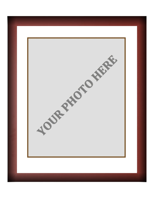 Frame Kit - Cherry Wood Frame | White Matting | Brown Trim - for just $45! 