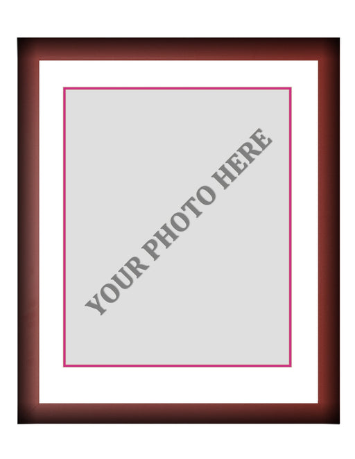Frame Kit - Cherry Wood Frame | White Matting | Pink Trim - for just $45! 