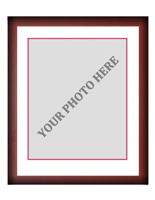 Frame Kit - Cherry Wood Frame | White Matting | Pink Trim - for just $45! 