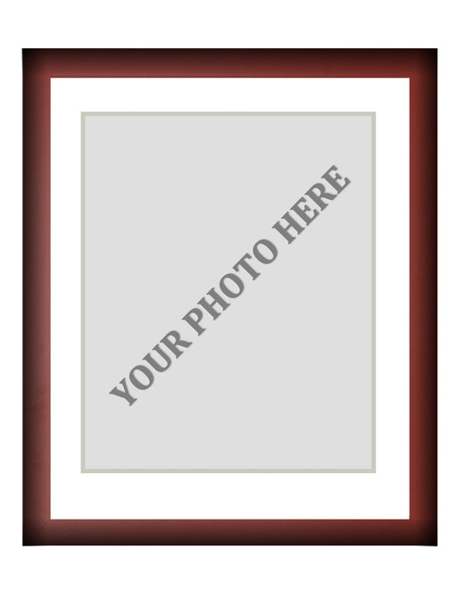 Frame Kit - Cherry Wood Frame | White Matting | Silver Trim - for just $45! 