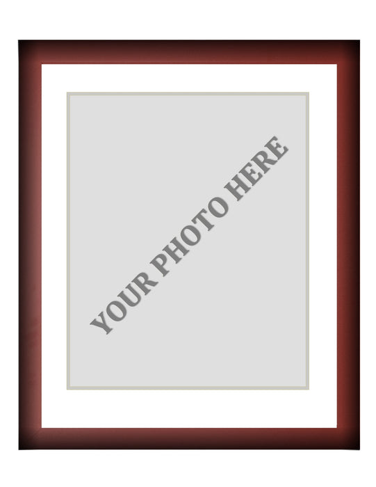 Frame Kit - Cherry Wood Frame | White Matting | Silver Trim - for just $45! 