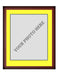 Frame Kit - Cherry Wood Frame | Yellow Matting | Dark Blue Trim - for just $45! 