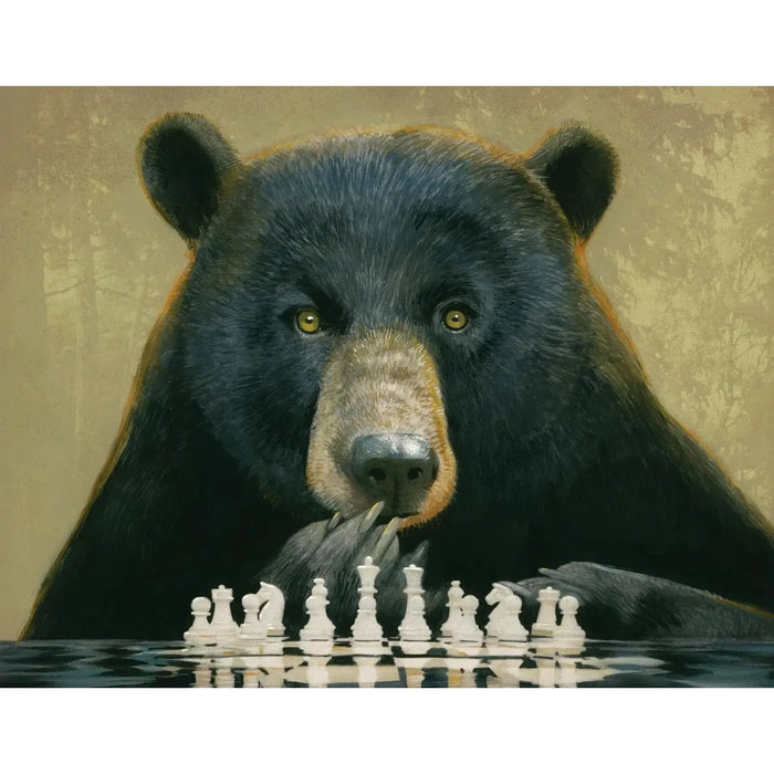 Chess Bear by Bill Mayer 100 Piece Mini Jigsaw Puzzle NYPC - for just $14.99! 
