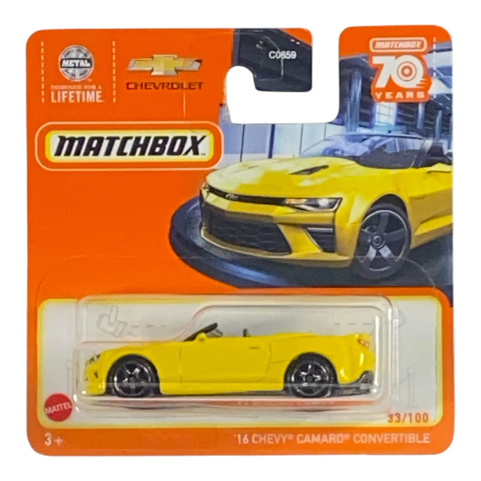 Matchbox '16 Chevy Camaro Convertible - Matchbox 70 Years Series 33/100 Short Card - for just $1.79! 