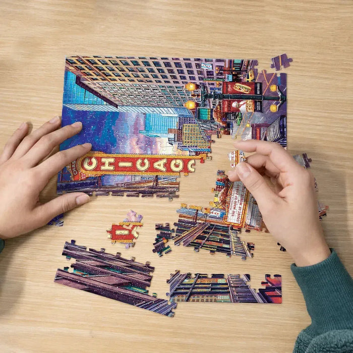 Chicago Downtown 210 Piece Jigsaw Puzzle Boardwalk - for just $11.99! 
