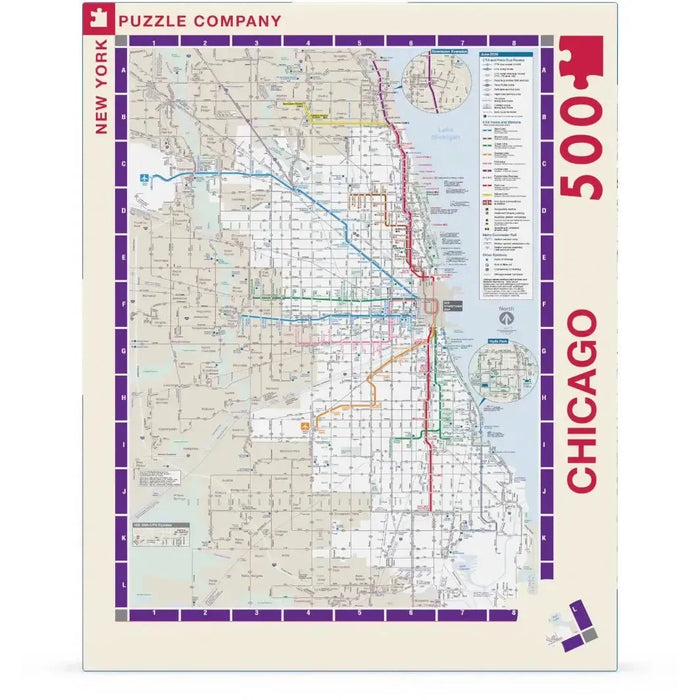 Chicago Subway Transit Map CTA 500 Piece Jigsaw Puzzle NYPC - for just $26.99! 