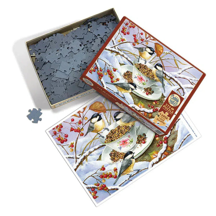 Chickadee Tea 275 Large Piece Jigsaw Puzzle Cobble Hill - for just $17.99! 