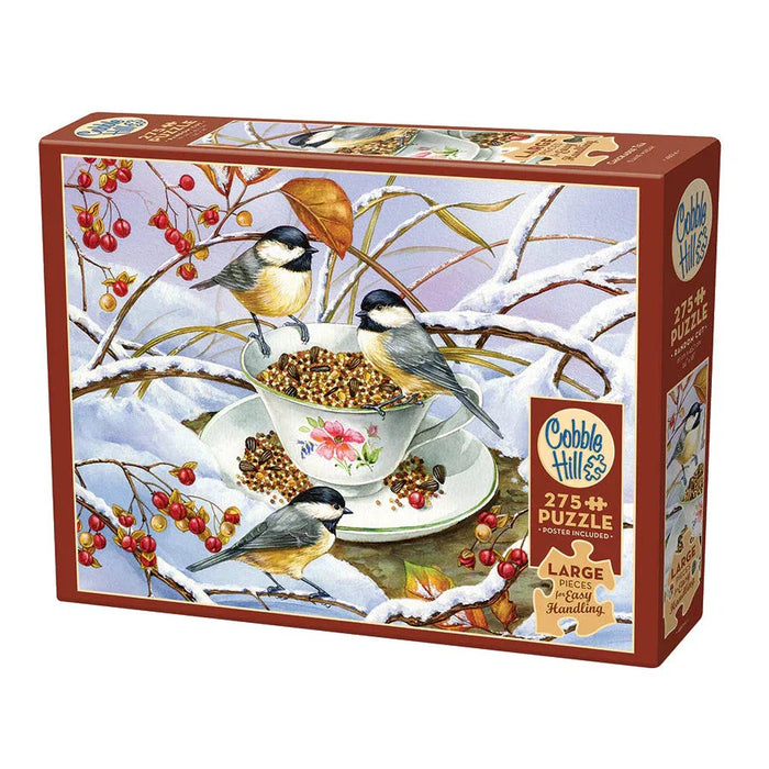 Chickadee Tea 275 Large Piece Jigsaw Puzzle Cobble Hill - for just $17.99! 
