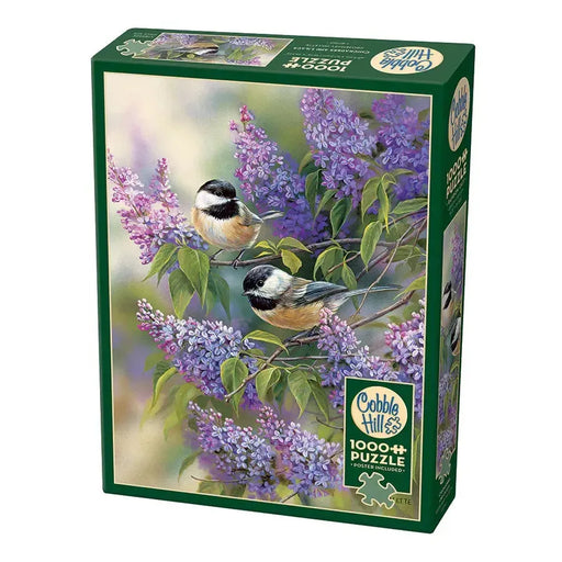 Chickadees & Lilacs 1000 Piece Jigsaw Puzzle Cobble Hill - for just $19.99! 
