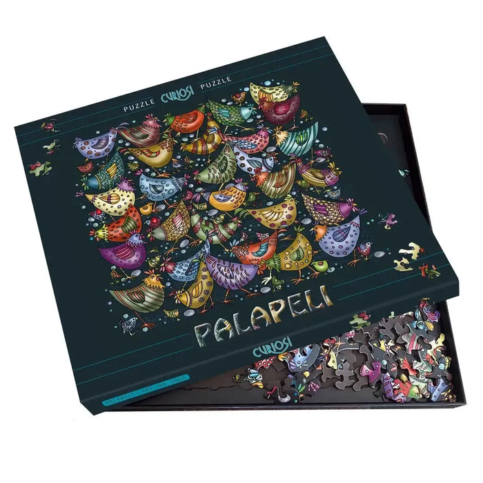 Chicken Pile 239 Piece Jigsaw Puzzle with Display Frame Curiosi - for just $29.99! 